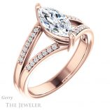 Marquise Cut Forever Brilliant Moissanite Engagement Ring #GTJ1229-marquise-fb-r