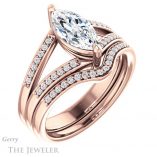 Marquise Cut Forever Brilliant Moissanite Engagement Ring #GTJ1229-marquise-fb-r