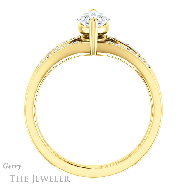 Marquise Cut Forever Brilliant Moissanite Engagement Ring #GTJ1229-marquise-fb-y