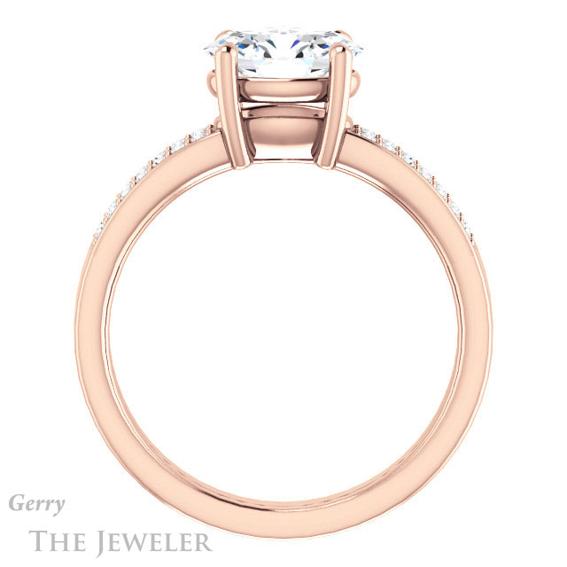 Oval Shaped Forever One Moissanite Engagement Ring #GTJ1229-oval-fo-r