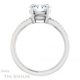Oval Shaped Forever One Moissanite Engagement Ring #GTJ1229-oval-fo-w