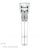 Oval Shaped Forever One Moissanite Engagement Ring #GTJ1229-oval-fo-w