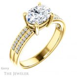 Oval Shaped Forever One Moissanite Engagement Ring #GTJ1229-oval-fo-y 4 Oval Shaped Forever One Moissanite Engagement Ring #GTJ1229-oval-fo-y