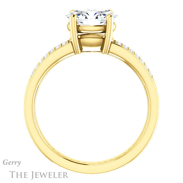 Oval Shaped Forever One Moissanite Engagement Ring #GTJ1229-oval-fo-y 2 Oval Shaped Forever One Moissanite Engagement Ring #GTJ1229-oval-fo-y