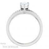 Pear Shaped Forever One Moissanite Engagement Ring #GTJ1229-pear-fb-w 2 Pear Shaped Forever Brilliant Moissanite Engagement Ring #GTJ1229-pear-fb-w