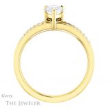 Pear Shaped Forever One Moissanite Engagement Ring #GTJ1229-pear-fb-y 2 Pear Shaped Forever Brilliant Moissanite Engagement Ring #GTJ1229-pear-fb-y