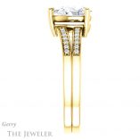 Pear Shaped Forever One Moissanite Engagement Ring #GTJ1229-pear-fb-y 3 Pear Shaped Forever Brilliant Moissanite Engagement Ring #GTJ1229-pear-fb-y