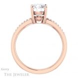 Round Cut Forever One Moissanite Engagement Ring #GTJ1229-round-fo-r