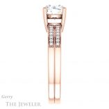 Round Cut Forever One Moissanite Engagement Ring #GTJ1229-round-fo-r