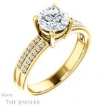 Round Cut Forever One Moissanite Engagement Ring #GTJ1229-round-fo-y 4 Round Cut Forever One Moissanite Engagement Ring #GTJ1229-round-fo-y