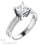 Princess Cut Forever One Moissanite Engagement Ring #GTJ1229-square-fo-w