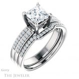 Princess Cut Forever One Moissanite Engagement Ring #GTJ1229-square-fo-w