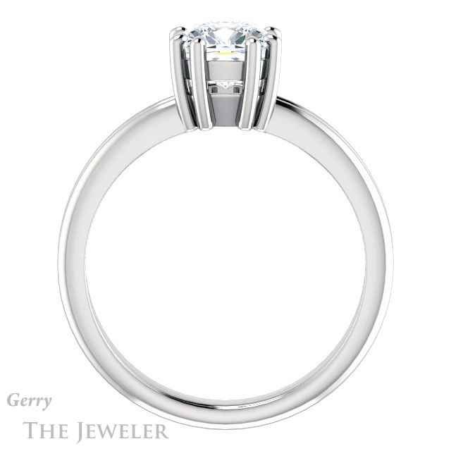 Cushion Cut Forever One Moissanite Engagement Ring #GTJ1230-cushion-fo-w | Gerry The Jeweler Cushion Cut Forever One Moissanite Engagement Ring #GTJ1230-cushion-fo-w