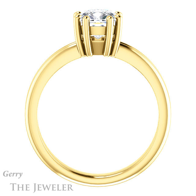 Cushion Cut Forever One Moissanite Engagement Ring #GTJ1230-cushion-fo-y | Gerry The Jeweler Cushion Cut Forever One Moissanite Engagement Ring #GTJ1230-cushion-fo-y