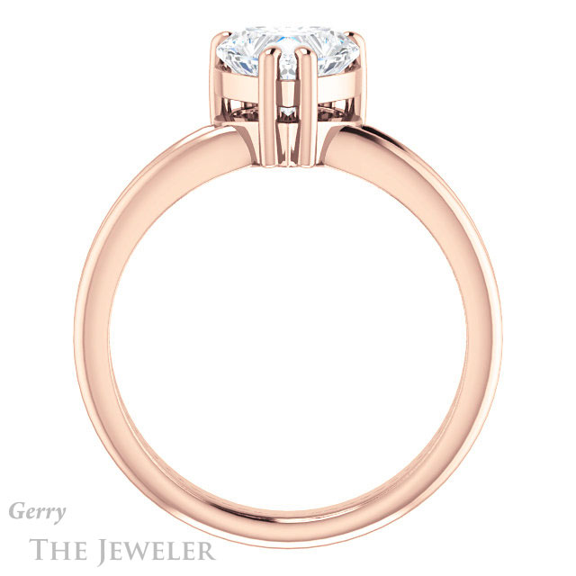 Heart Shaped Forever One Moissanite Engagement Ring #GTJ1230-heart-fb-r | Gerry The Jeweler Heart Shaped Forever Brilliant Moissanite Engagement Ring #GTJ1230-heart-fb-r
