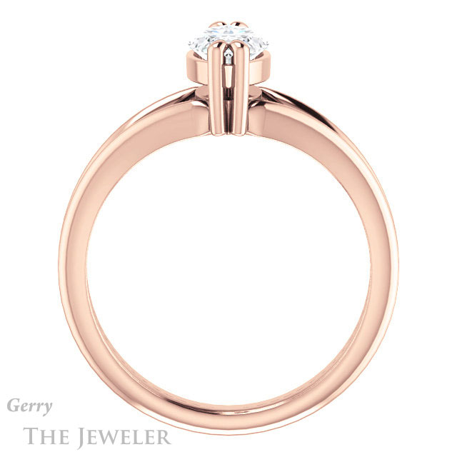 Marquise Cut Forever One Moissanite Engagement Ring #GTJ1230-marquise-fb-r | Gerry The Jeweler Marquise Cut Forever Brilliant Moissanite Engagement Ring #GTJ1230-marquise-fb-r