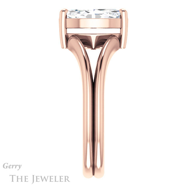 Marquise Cut Forever One Moissanite Engagement Ring #GTJ1230-marquise-fb-r | Gerry The Jeweler Marquise Cut Forever Brilliant Moissanite Engagement Ring #GTJ1230-marquise-fb-r