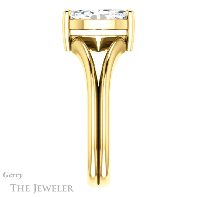 Marquise Cut Forever One Moissanite Engagement Ring #GTJ1230-marquise-fb-y | Gerry The Jeweler Marquise Cut Forever Brilliant Moissanite Engagement Ring #GTJ1230-marquise-fb-y