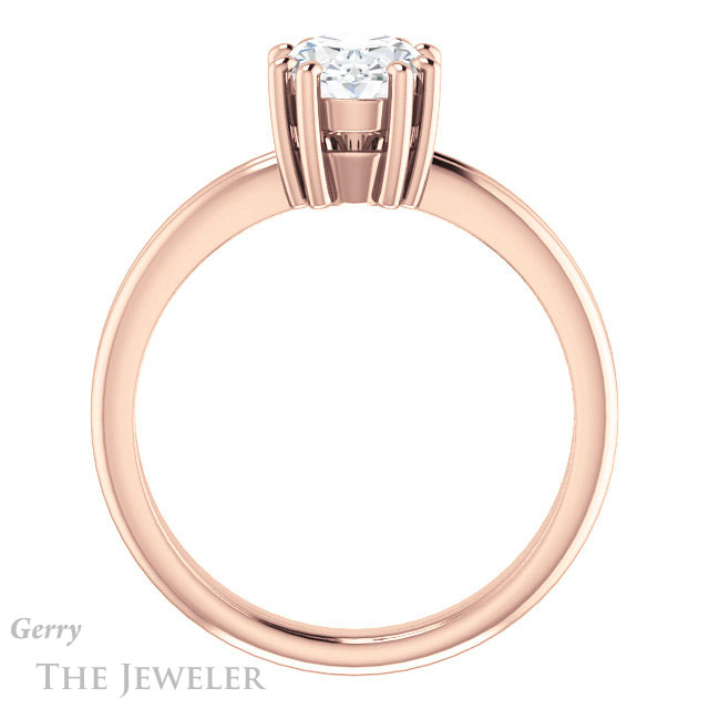 Oval Shaped Forever One Moissanite Engagement Ring #GTJ1230-oval-fo-r | Gerry The Jeweler Oval Shaped Forever One Moissanite Engagement Ring #GTJ1230-oval-fo-r