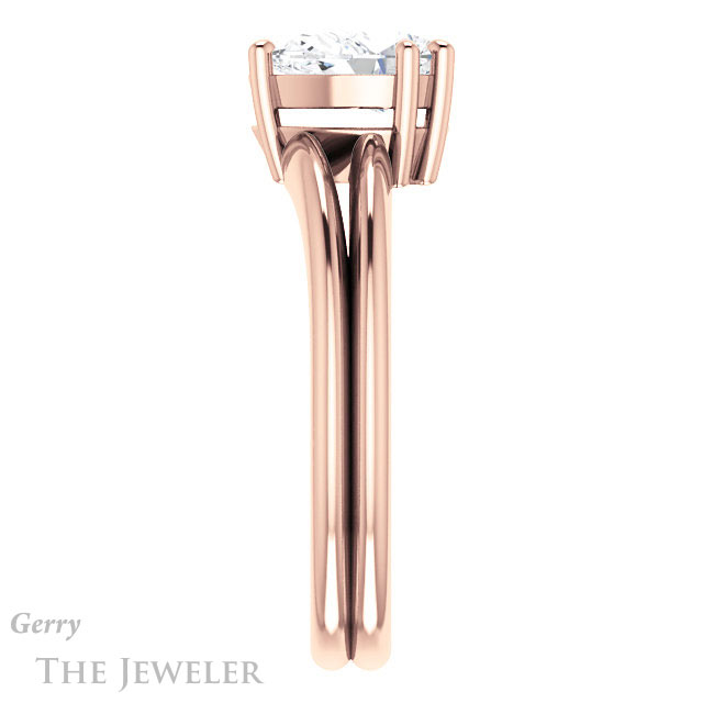 Pear Shaped Forever One Moissanite Engagement Ring #GTJ1230-pear-fb-r | Gerry The Jeweler Pear Shaped Forever Brilliant Moissanite Engagement Ring #GTJ1230-pear-fb-r