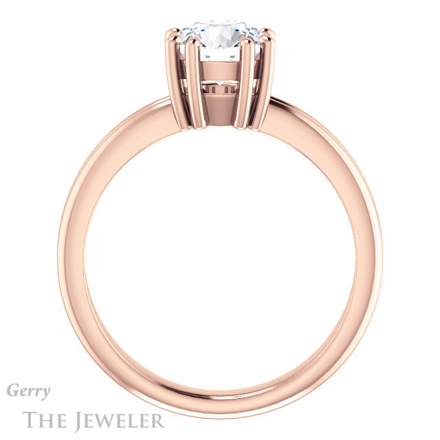 Round Cut Forever One Moissanite Engagement Ring #GTJ1230-round-fo-r | Gerry The Jeweler Round Cut Forever One Moissanite Engagement Ring #GTJ1230-round-fo-r