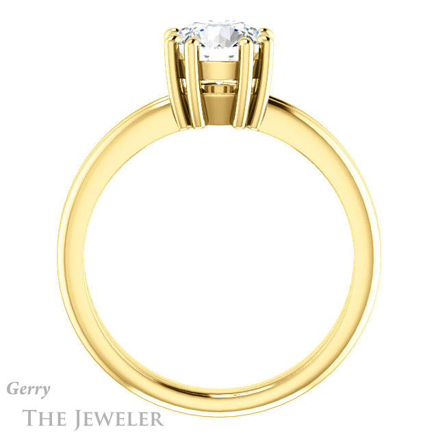 Round Cut Forever One Moissanite Engagement Ring #GTJ1230-round-fo-y | Gerry The Jeweler Round Cut Forever One Moissanite Engagement Ring #GTJ1230-round-fo-y