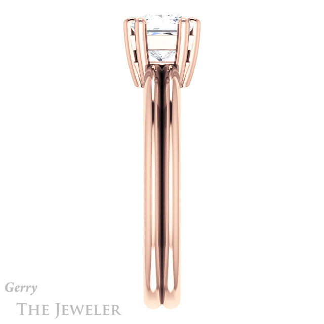 Princess Cut Forever One Moissanite Engagement Ring #GTJ1230-square-fo-r | Gerry The Jeweler Princess Cut Forever One Moissanite Engagement Ring #GTJ1230-square-fo-r