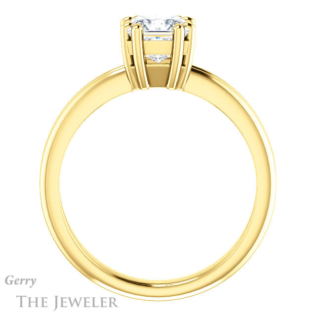 Princess Cut Forever One Moissanite Engagement Ring #GTJ1230-square-fo-y | Gerry The Jeweler Princess Cut Forever One Moissanite Engagement Ring #GTJ1230-square-fo-y