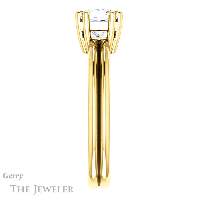 Princess Cut Forever One Moissanite Engagement Ring #GTJ1230-square-fo-y | Gerry The Jeweler Princess Cut Forever One Moissanite Engagement Ring #GTJ1230-square-fo-y