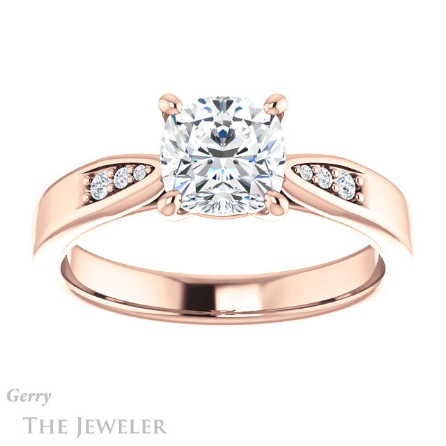 Cushion Cut Forever One Moissanite Engagement Ring #GTJ1232-cushion-fo-r 1 Cushion Cut Forever One Moissanite Engagement Ring #GTJ1232-cushion-fo-r