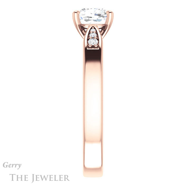 Cushion Cut Forever One Moissanite Engagement Ring #GTJ1232-cushion-fo-r 3 Cushion Cut Forever One Moissanite Engagement Ring #GTJ1232-cushion-fo-r