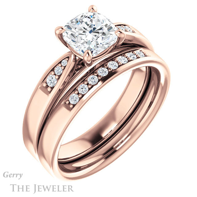 Cushion Cut Forever One Moissanite Engagement Ring #GTJ1232-cushion-fo-r 6 Cushion Cut Forever One Moissanite Engagement Ring #GTJ1232-cushion-fo-r