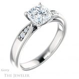 Cushion Cut Forever One Moissanite Engagement Ring #GTJ1232-cushion-fo-w
