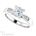 Cushion Cut Forever One Moissanite Engagement Ring #GTJ1232-cushion-fo-w