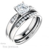 Cushion Cut Forever One Moissanite Engagement Ring #GTJ1232-cushion-fo-w