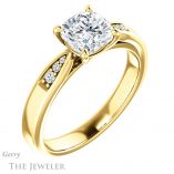 Cushion Cut Forever One Moissanite Engagement Ring #GTJ1232-cushion-fo-y 4 Cushion Cut Forever One Moissanite Engagement Ring #GTJ1232-cushion-fo-y