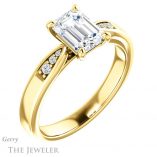 Emerald Cut Forever Brilliant Moissanite Engagement Ring #GTJ1232-emerald-fb-y