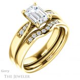 Emerald Cut Forever Brilliant Moissanite Engagement Ring #GTJ1232-emerald-fb-y