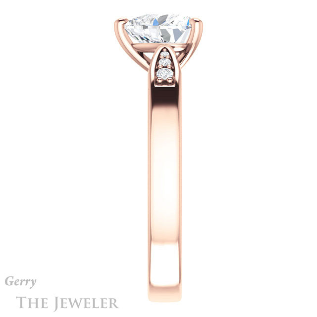 Heart Shaped Forever Brilliant Moissanite Engagement Ring #GTJ1232-heart-fb-r