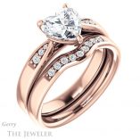 Heart Shaped Forever Brilliant Moissanite Engagement Ring #GTJ1232-heart-fb-r