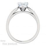 Heart Shaped Forever Brilliant Moissanite Engagement Ring #GTJ1232-heart-fb-w