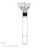 Heart Shaped Forever Brilliant Moissanite Engagement Ring #GTJ1232-heart-fb-w