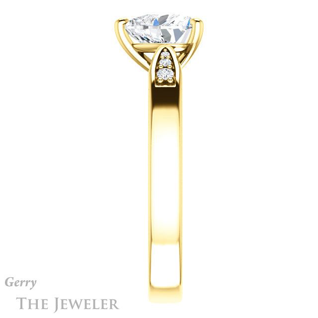 Heart Shaped Forever Brilliant Moissanite Engagement Ring #GTJ1232-heart-fb-y