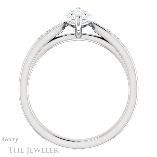 Marquise Cut Forever Brilliant Moissanite Engagement Ring #GTJ1232-marquise-fb-w