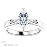 Marquise Cut Forever Brilliant Moissanite Engagement Ring #GTJ1232-marquise-fb-w