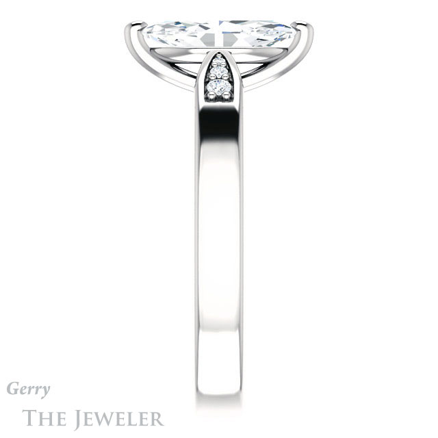 Marquise Cut Forever Brilliant Moissanite Engagement Ring #GTJ1232-marquise-fb-w