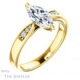 Marquise Cut Forever One Moissanite Engagement Ring #GTJ1232-marquise-fb-y 4 Marquise Cut Forever Brilliant Moissanite Engagement Ring #GTJ1232-marquise-fb-y