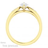 Marquise Cut Forever One Moissanite Engagement Ring #GTJ1232-marquise-fb-y 2 Marquise Cut Forever Brilliant Moissanite Engagement Ring #GTJ1232-marquise-fb-y