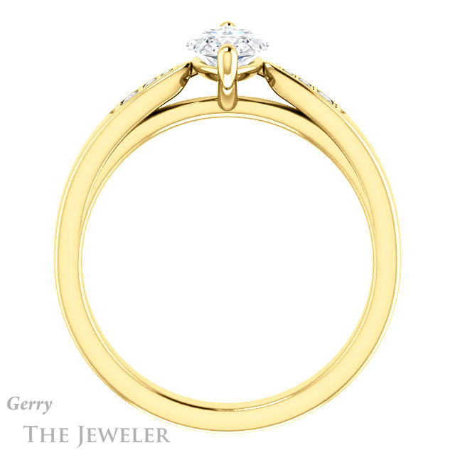 Marquise Cut Forever Brilliant Moissanite Engagement Ring #GTJ1232-marquise-fb-y