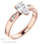 Pear Shaped Forever One Moissanite Engagement Ring #GTJ1232-pear-fb-r 4 Pear Shaped Forever Brilliant Moissanite Engagement Ring #GTJ1232-pear-fb-r